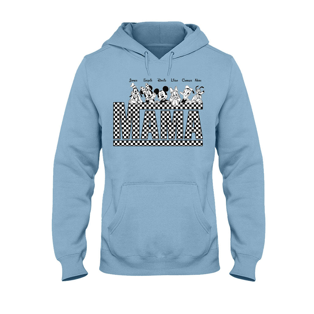 Personalized Vintage Checkered Mouse T-Shirt & Hoodie for Mom and Dad T-shirt & Hoodie GradoCreations