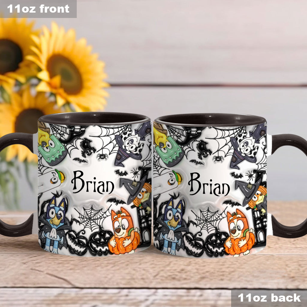 Personalized Halloween Accent Mug with Custom Name Gift Accent Mug GradoCreations