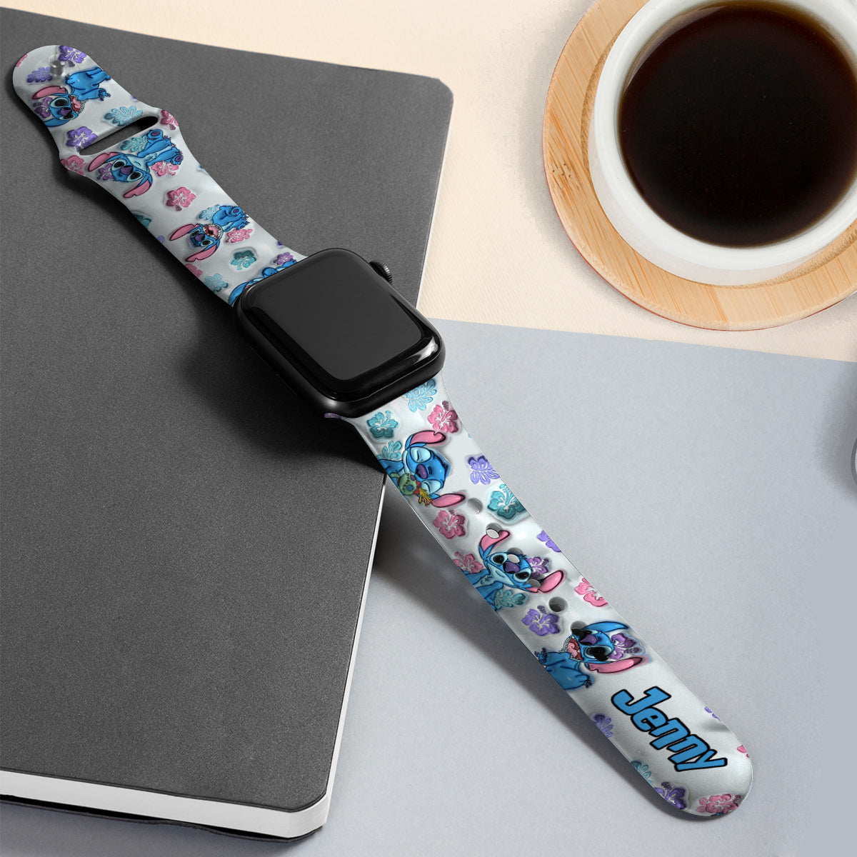 Personalized Stitch Apple Watch Band Custom Name Gift for Her Apple Watch Band GradoCreations