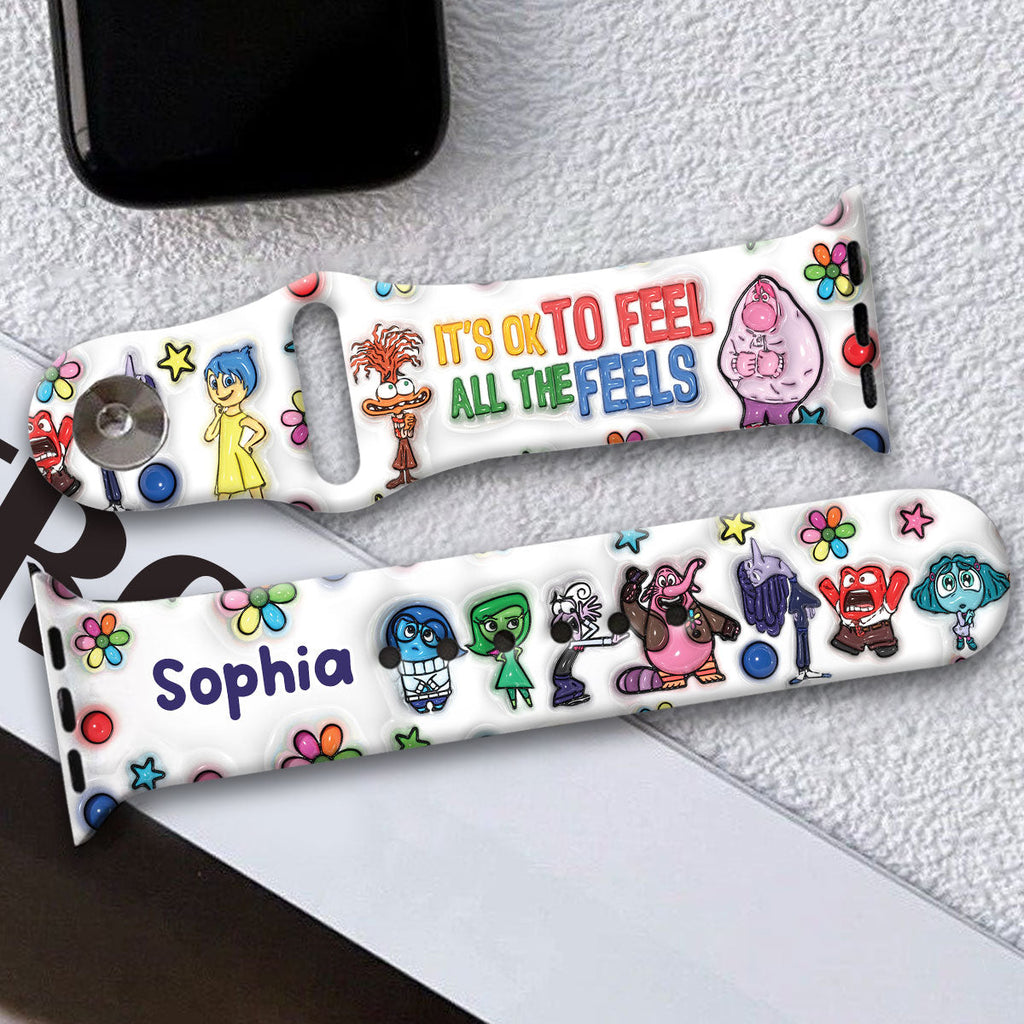 Personalized Silicone Apple Watch Band Custom Name Gift Apple Watch Band GradoCreations