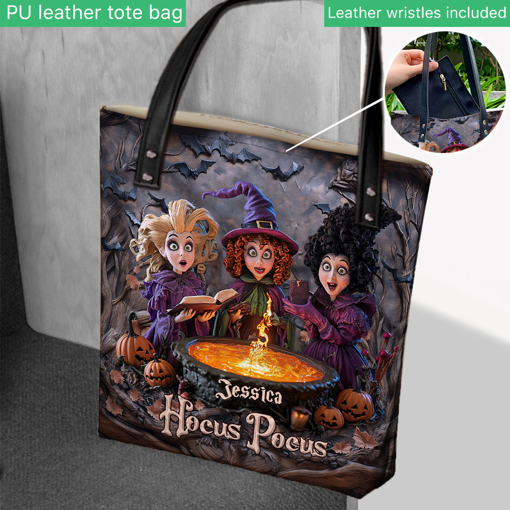 Personalized Hocus Pocus Tote Bag with Witches Design for Halloween Tote Bag GradoCreations