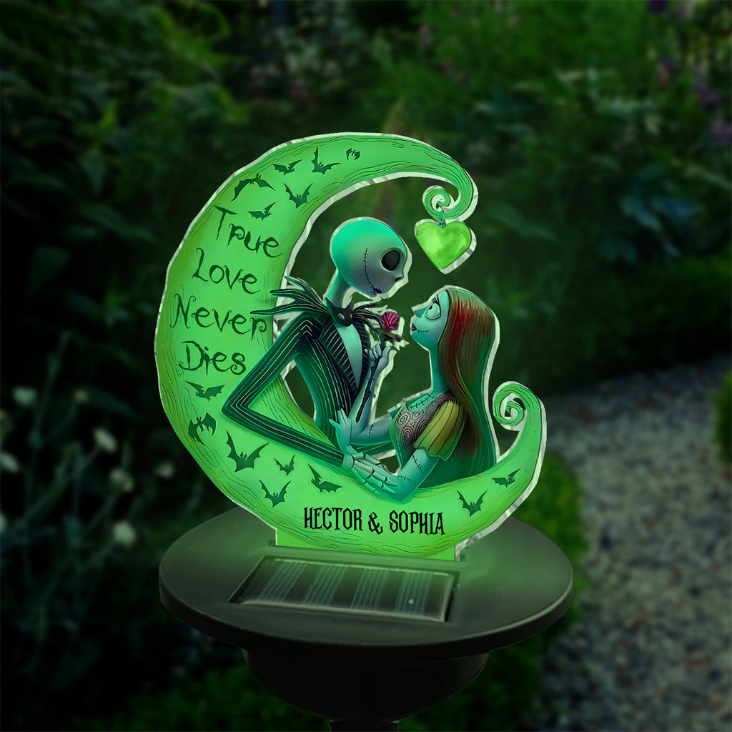 Personalized Nightmare Garden Solar Light with True Love Design for Couples Garden Solar Light GradoCreations