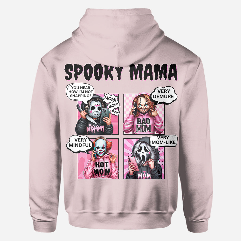 Personalized Spooky Mama All Over Shirt Custom Name Gift for Mom All Over Shirt GradoCreations