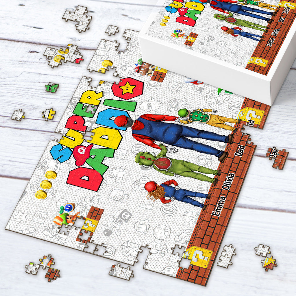 Personalized Super Plumber Jigsaw Puzzle Custom Name Gift for Dad Jigsaw Puzzle GradoCreations
