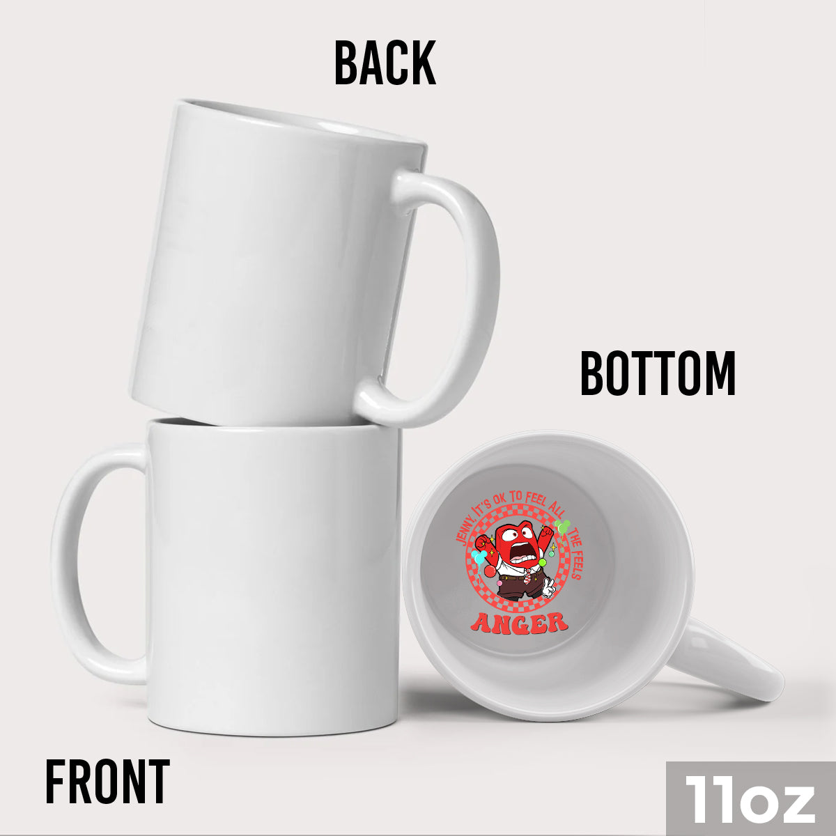 Personalized Hidden Message Mug Custom Name Gift for Mom Hidden Message Mug GradoCreations