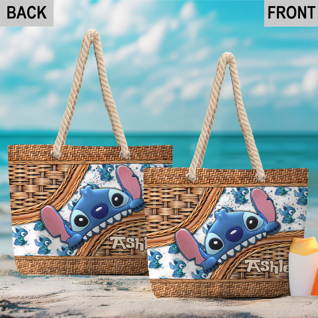 Personalized Canvas Beach Bag with Custom Design for Beach Day Beach Bag GradoCreations