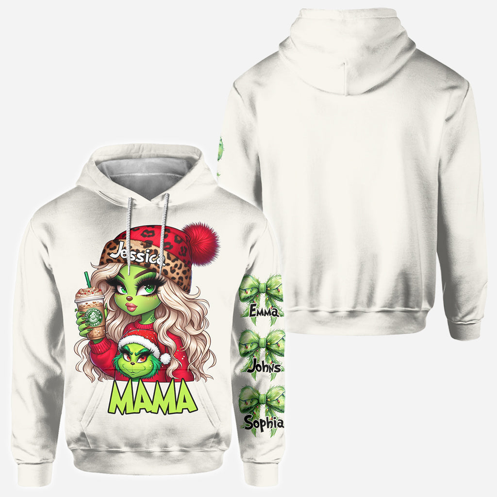 Personalized Grinchy Christmas All Over Shirt Gift for Mom All Over Shirt GradoCreations
