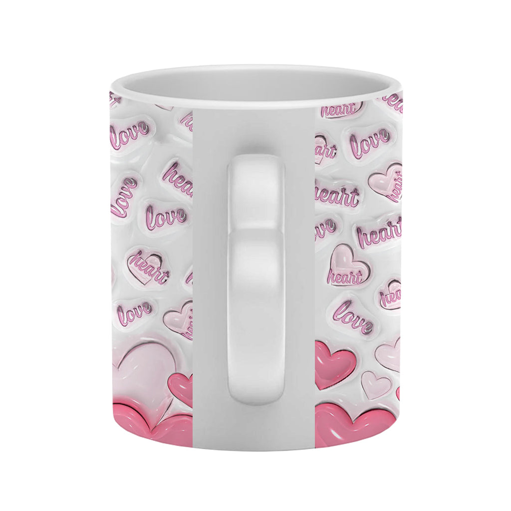 Personalized Heart Handle Mug Minion Design Custom Name Gift for Valentine’s Day Heart Handle Mug GradoCreations