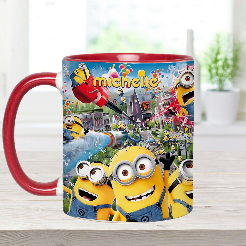 Personalized Minions Accent Mug Custom Name Gift for Kids Accent Mug GradoCreations