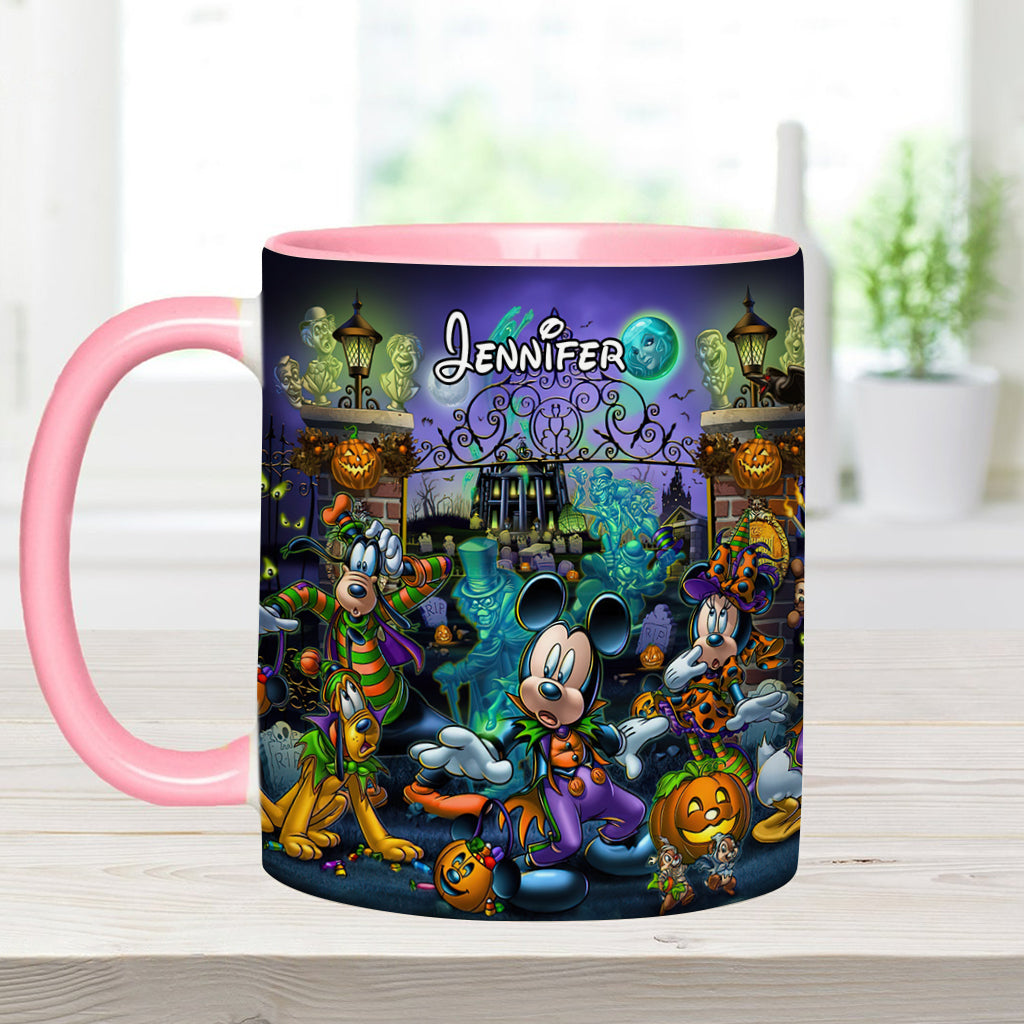 Personalized Halloween Accent Mug Custom Name Gift Idea Accent Mug GradoCreations