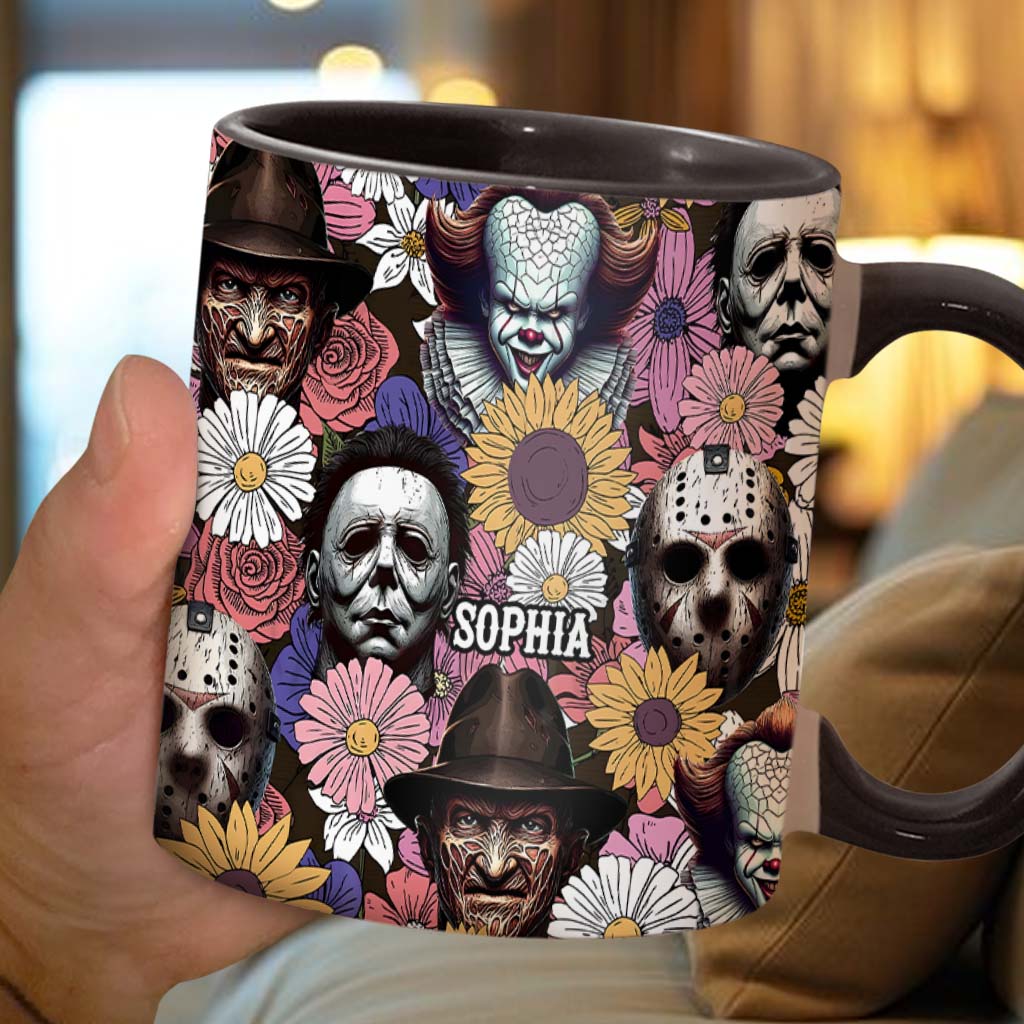 Personalized Horror Accent Mug with Custom Name for Fans Accent Mug GradoCreations