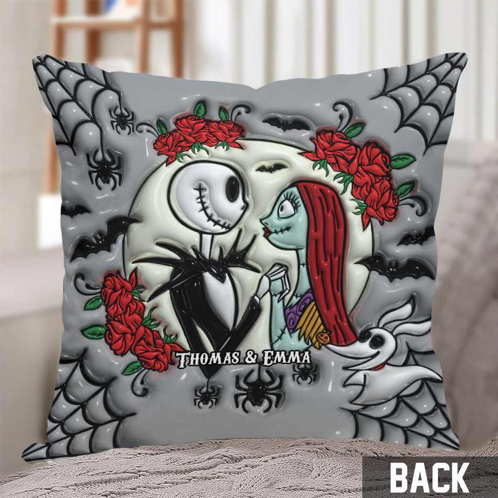 Personalized Nightmare Throw Pillow Custom Name Gift for Anniversary Halloween Throw Pillow GradoCreations