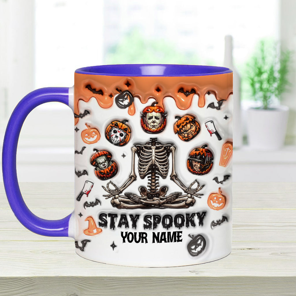 Personalized Stay Spooky Accent Mug Custom Name Gift Accent Mug GradoCreations