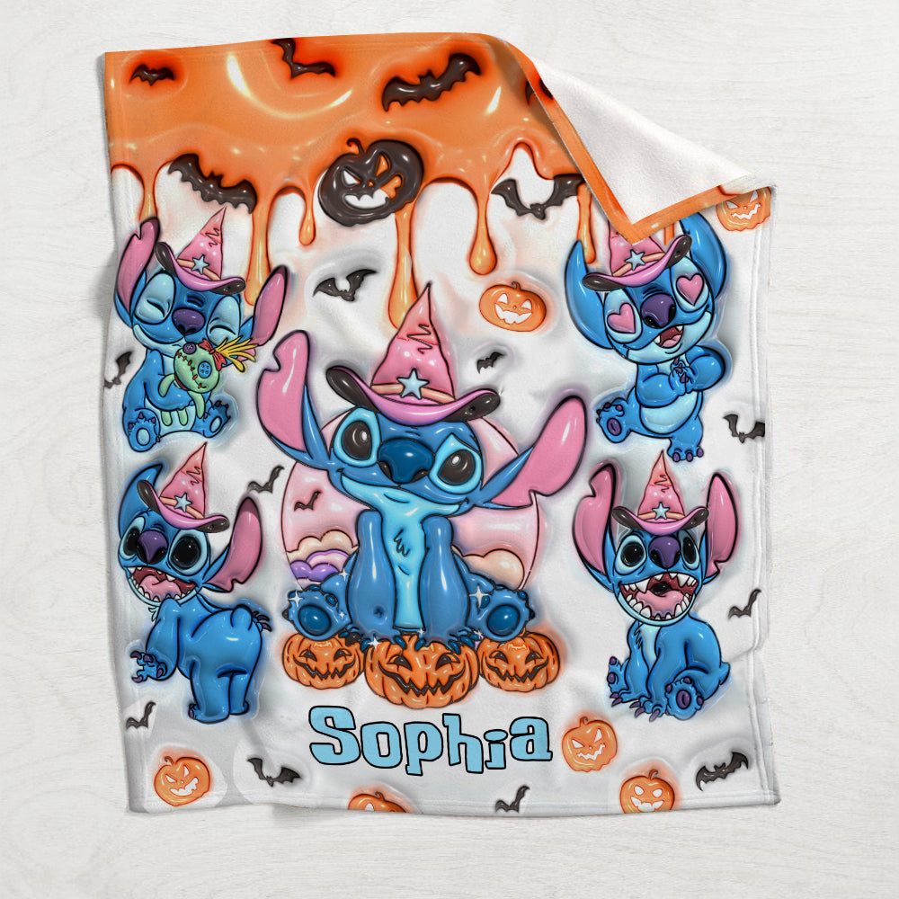 Personalized Spooky Ohana Blanket for Kids | Halloween Gift Blanket GradoCreations