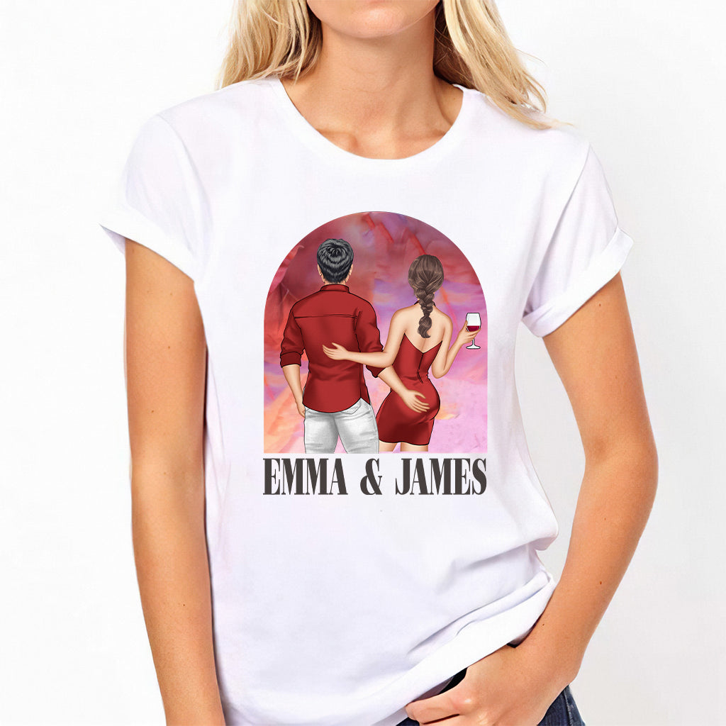 Personalized Couple T-Shirt & Hoodie Unique Gift for Anniversary or Valentine's Day T-shirt & Hoodie GradoCreations