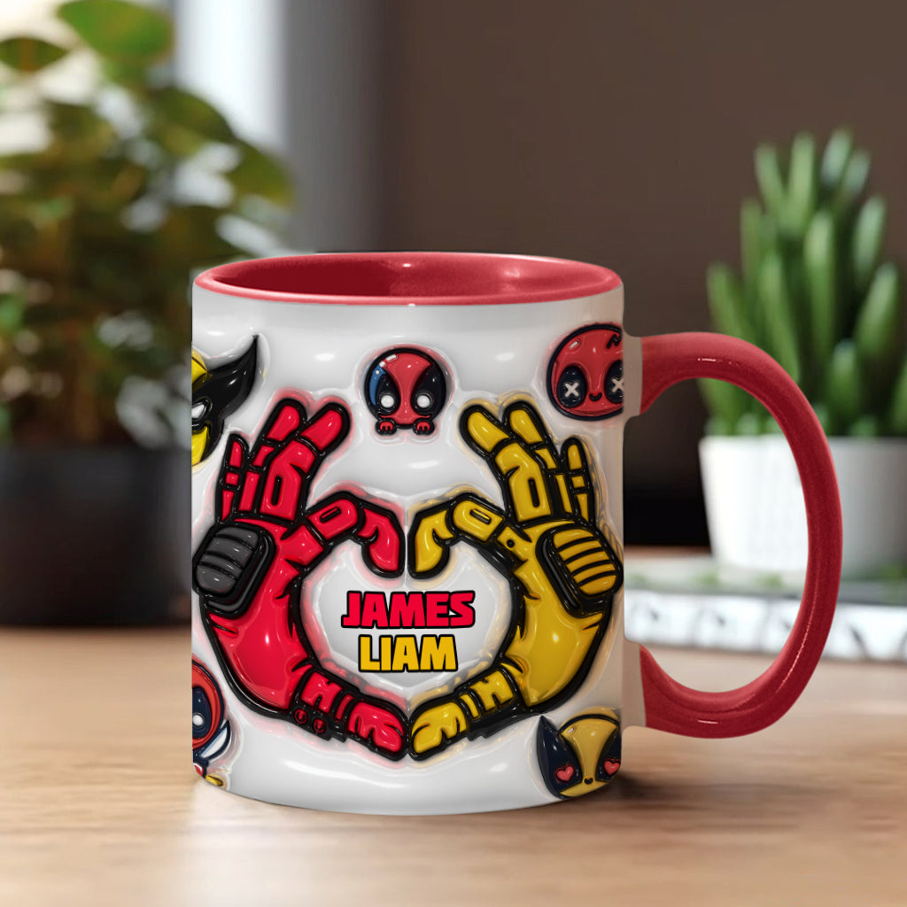 Personalized Accent Mug for Best Friends Custom Names Gift Accent Mug GradoCreations