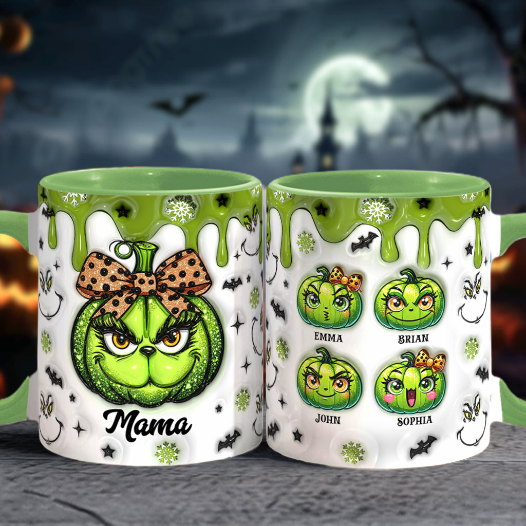 Personalized Grinchy Grandma Accent Mug Custom Name Gift Accent Mug GradoCreations
