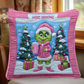 Personalized Grinch Christmas Throw Pillow Custom Name Gift Throw Pillow GradoCreations