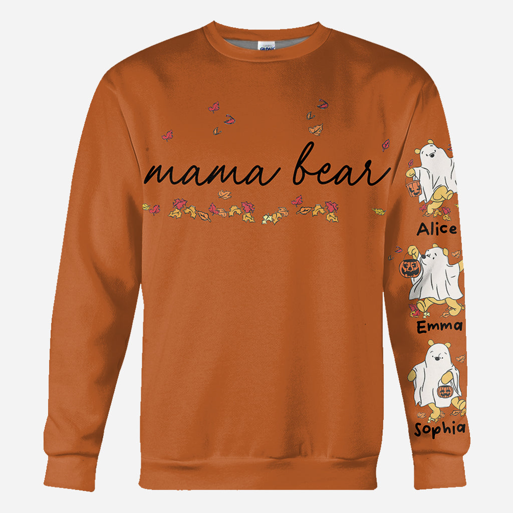 Personalized Mama Bear All Over Shirt for Mom with Custom Names All Over Shirt GradoCreations
