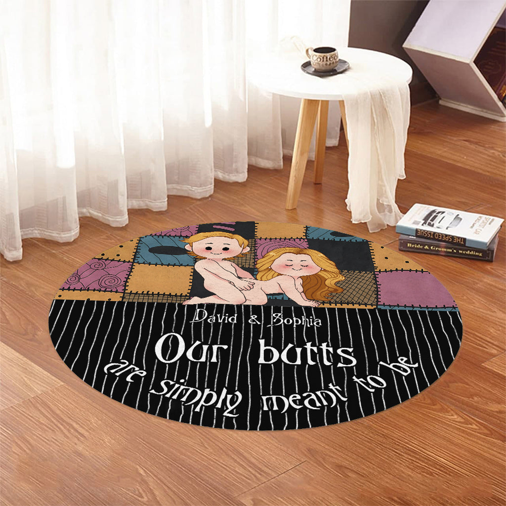 Personalized Round Rug Custom Couple Design Unique Home Decor Round Rug GradoCreations
