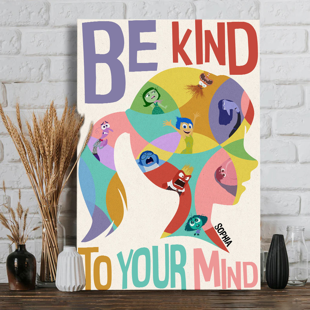 Personalized Be Kind to Your Mind Canvas Art Gift for Graduation Canvas And Poster GradoCreations