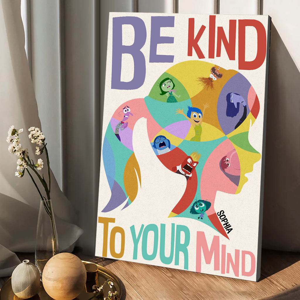Personalized Be Kind to Your Mind Canvas Art Gift for Graduation Canvas And Poster GradoCreations