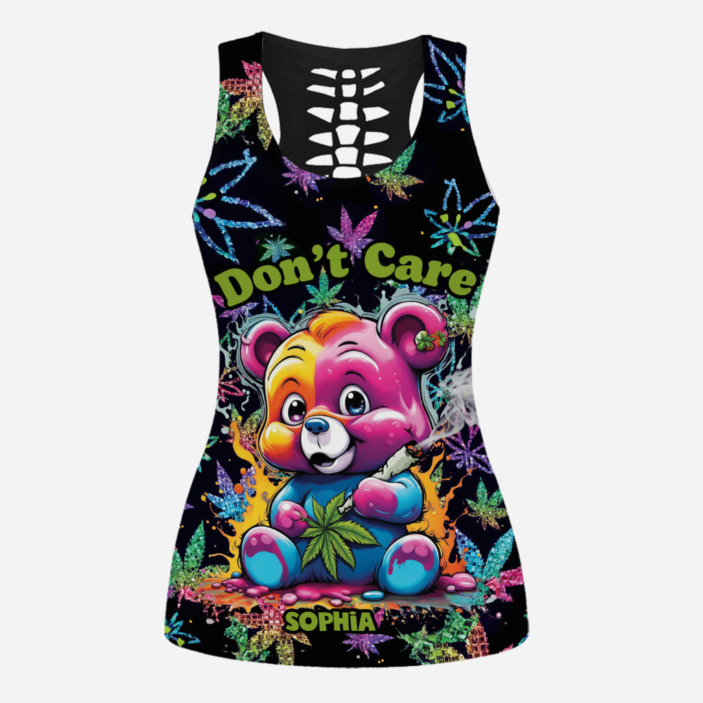 Personalized Weed Hollow Tank Top & Shorts Set for Women Hollow Tank Top & Women Shorts GradoCreations