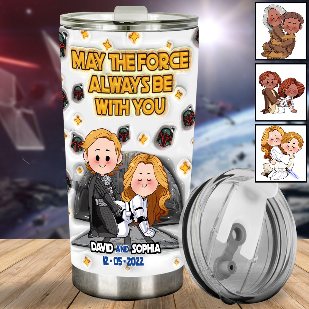 Personalized Star Wars Tumbler with Custom Names for Couples Tumbler GradoCreations
