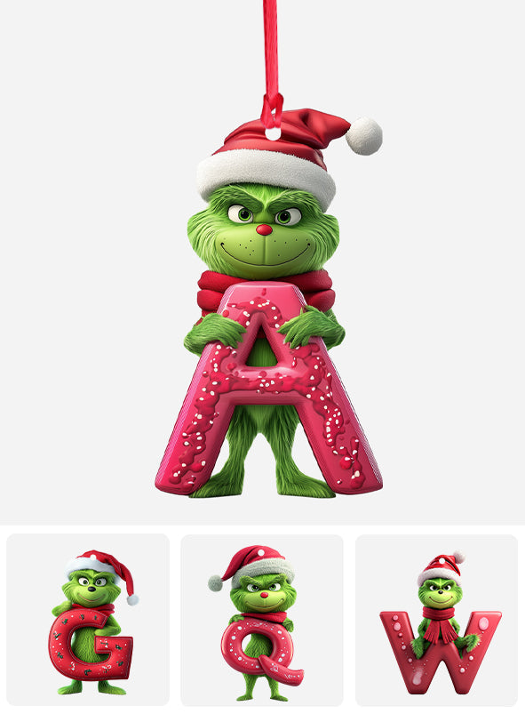 Personalized Grinch Christmas Ornament Custom Name Gift Ornament GradoCreations