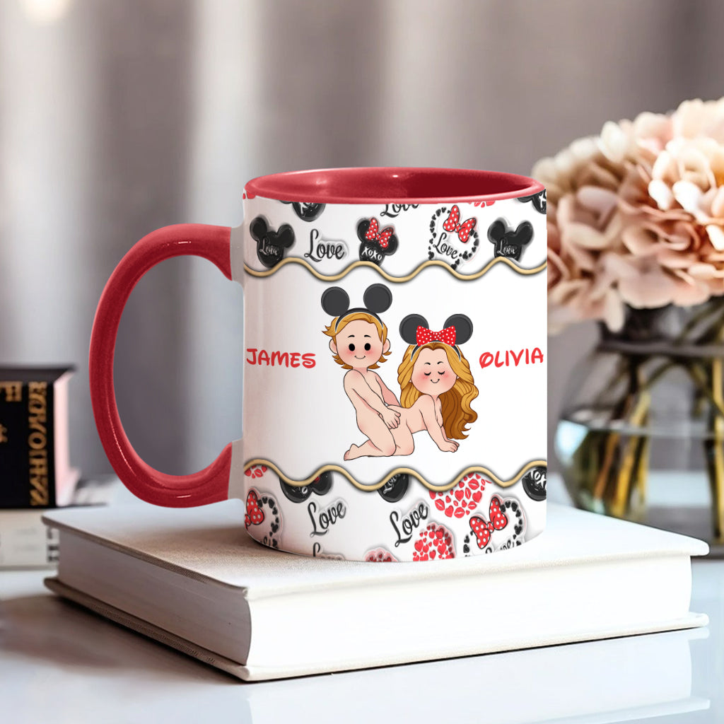 Personalized Accent Mug with Custom Name for Valentine's Day Gift Accent Mug GradoCreations