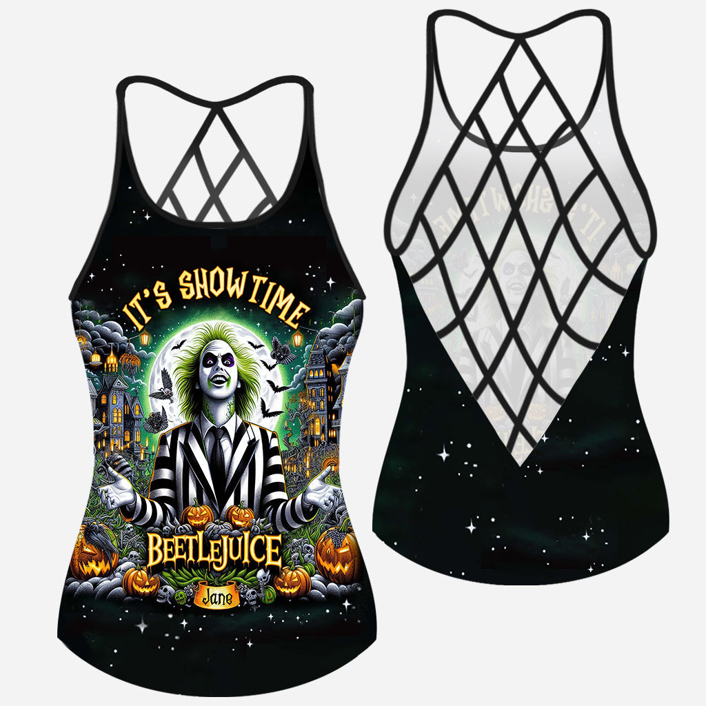 Personalized Halloween Cross Tank Top Custom Name Gift Idea Cross Tank Top GradoCreations