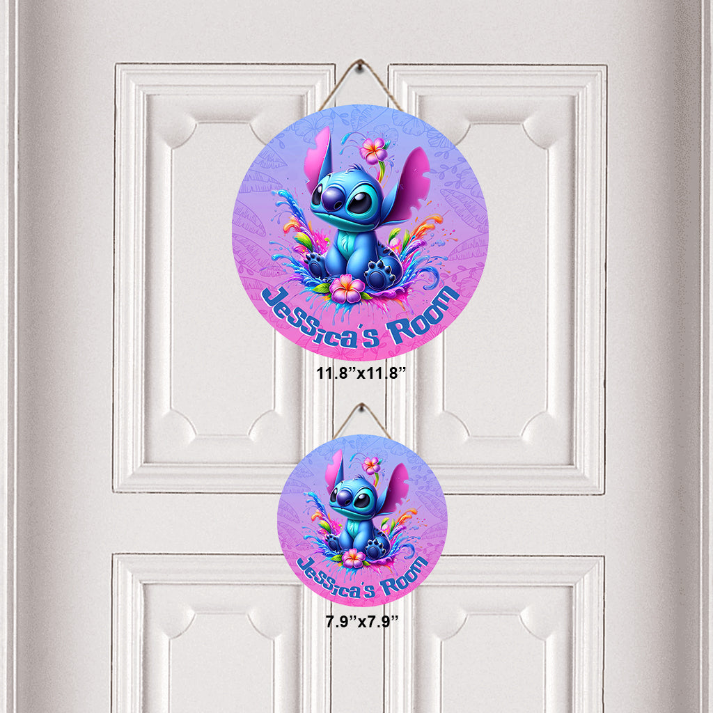 Personalized Round Wood Sign with Name Custom Gift for Kids Round Wood Sign GradoCreations