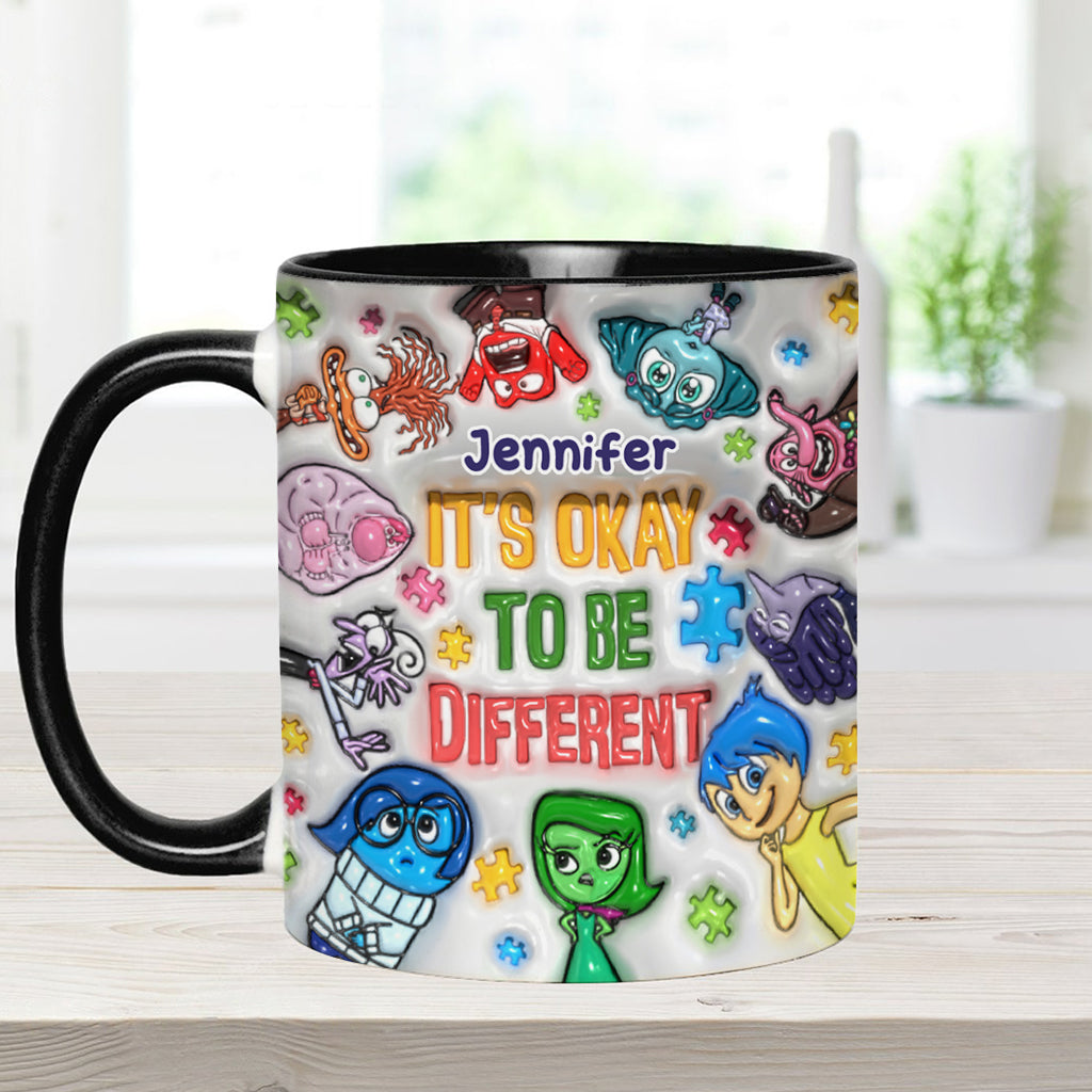 Personalized Autism Awareness Accent Mug Custom Name Gift for Kids Accent Mug GradoCreations