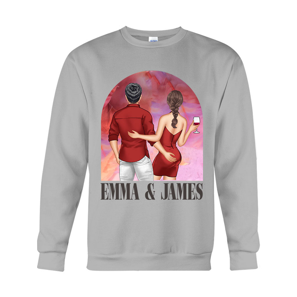 Personalized Couple T-Shirt & Hoodie Unique Gift for Anniversary or Valentine's Day T-shirt & Hoodie GradoCreations