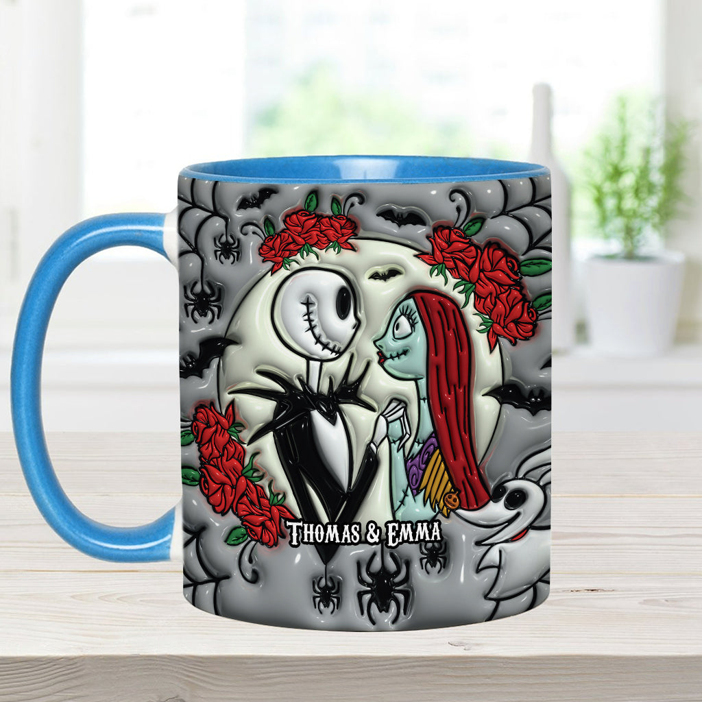 Personalized Nightmare Accent Mug for Couples | Custom Name Gift Accent Mug GradoCreations