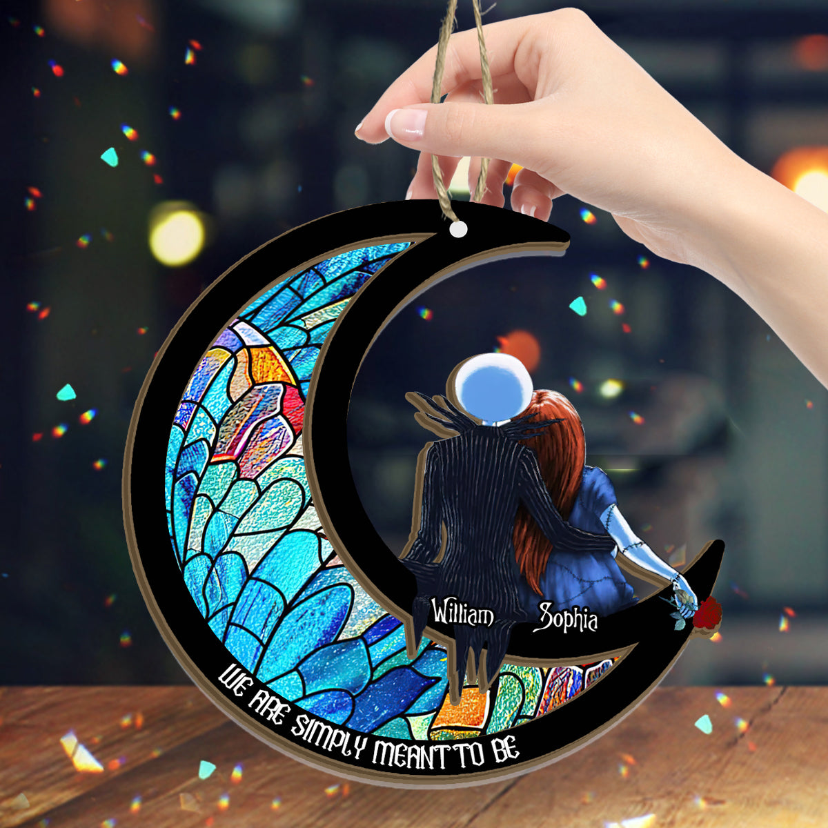 Personalized Nightmare Suncatcher Gift for Couples - We Are Simply Meant To Be Suncatcher GradoCreations