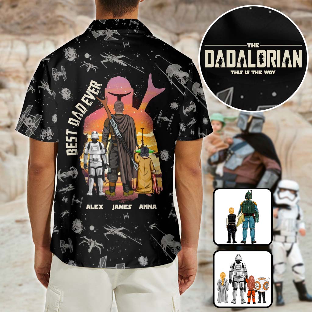 Personalized Dadalorian Hawaiian Shirt for Best Dad Ever Gift Hawaiian Shirt GradoCreations