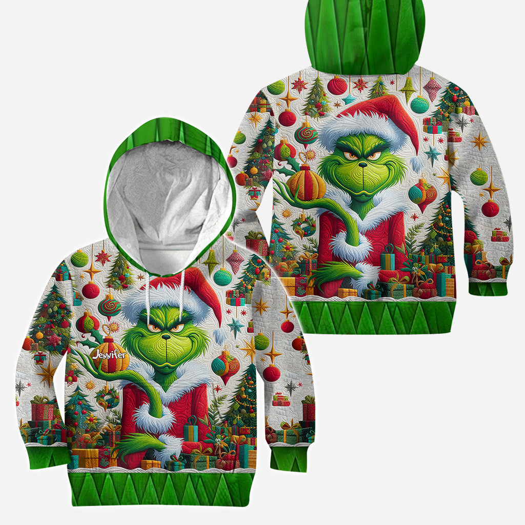 Personalized Grinchmas Hoodie and Leggings Set Custom Name Christmas Gift Hoodie & Leggings GradoCreations