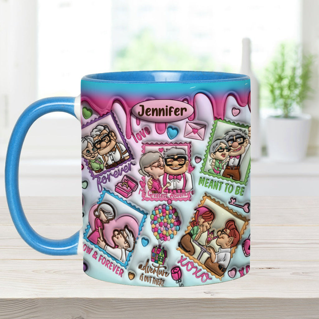 Personalized Two-Tone Accent Mug Custom Name Gift for Couples Accent Mug GradoCreations