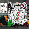 Personalized Nightmare Blanket with Family Design | Great Gift for Mom Blanket GradoCreations
