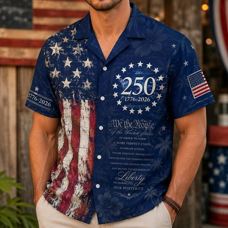 Personalized Hawaiian Shirt 250 Years We The People USA Gift HN590 - AOP Hawai Shirt GradoCreations