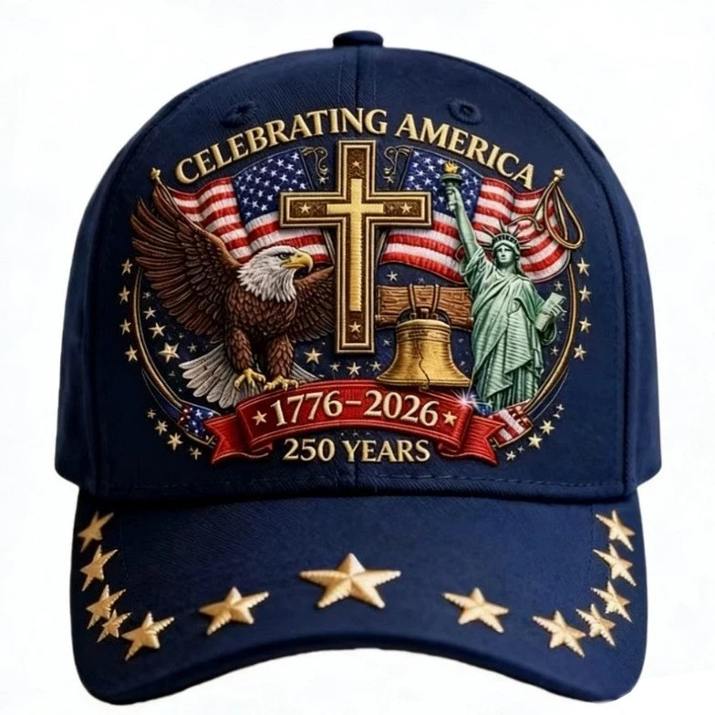 Personalized 250th Anniversary Embroidered Cap USA Gift HN590 - Embroidery Hat Josh GradoCreations