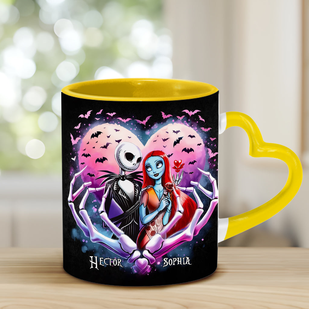 Personalized Heart Handle Mug Custom Couple Gift for Valentine's Day Heart Handle Mug GradoCreations