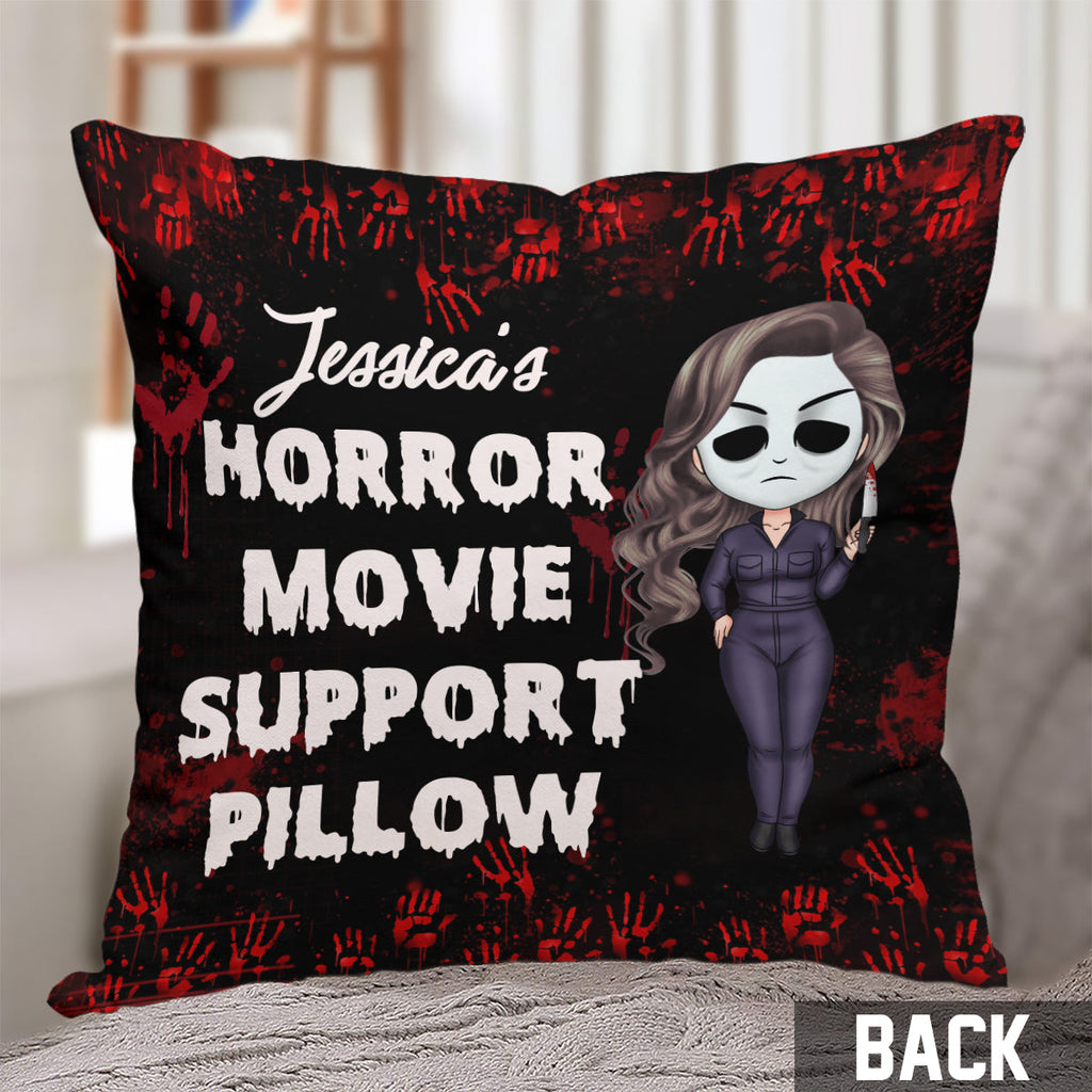 Personalized Horror Movie Support Pillow Custom Name Gift Throw Pillow GradoCreations