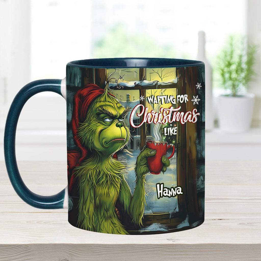 Personalized Grinch Accent Mug Custom Name Christmas Gift Accent Mug GradoCreations