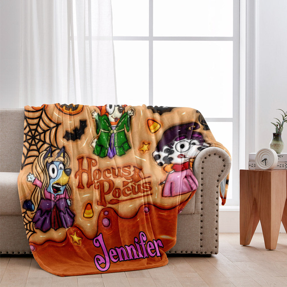 Personalized Hocus Pocus Halloween Blanket Gift for Kids Blanket GradoCreations