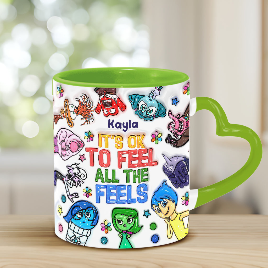 Personalized Heart Handle Mug Custom Name Gift for Mom Heart Handle Mug GradoCreations
