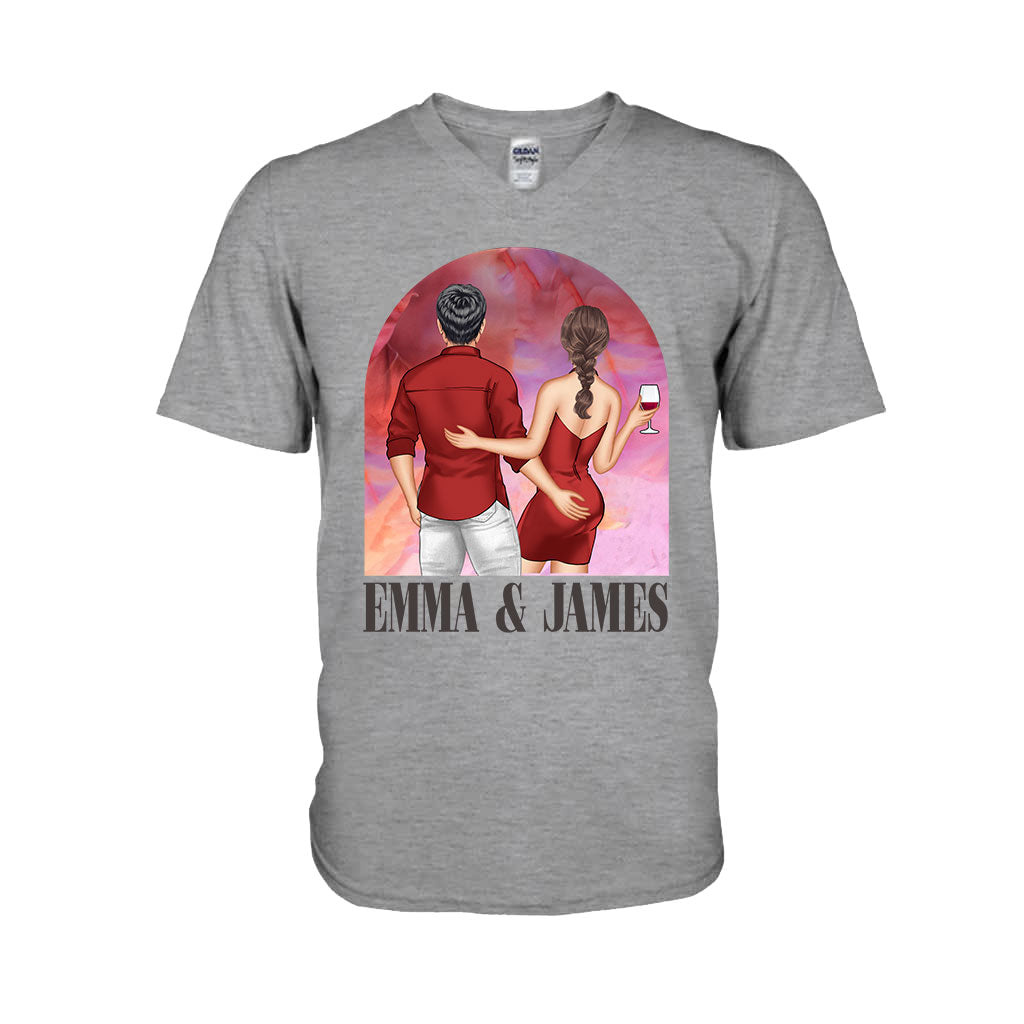 Personalized Couple T-Shirt & Hoodie Unique Gift for Anniversary or Valentine's Day T-shirt & Hoodie GradoCreations