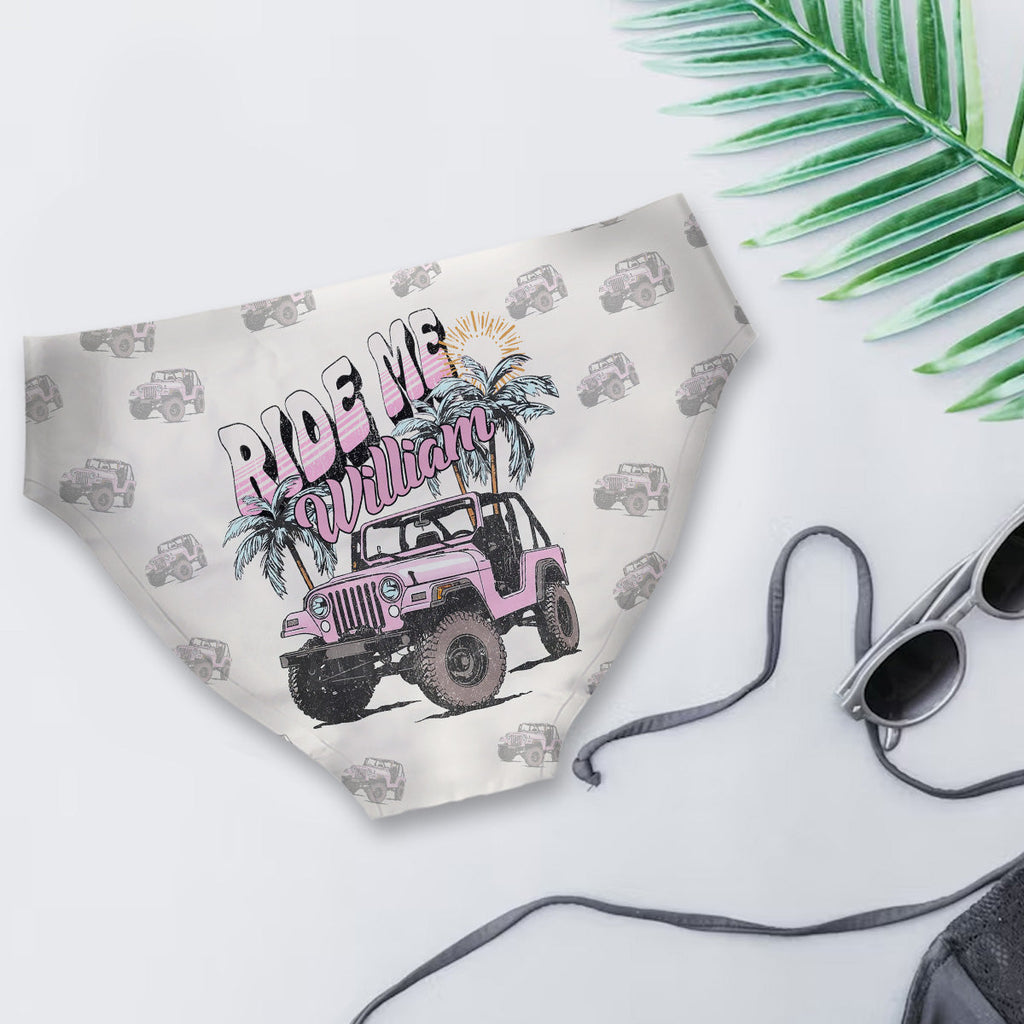 Personalized Women's Briefs with Ride Me Design for Her Women Briefs GradoCreations