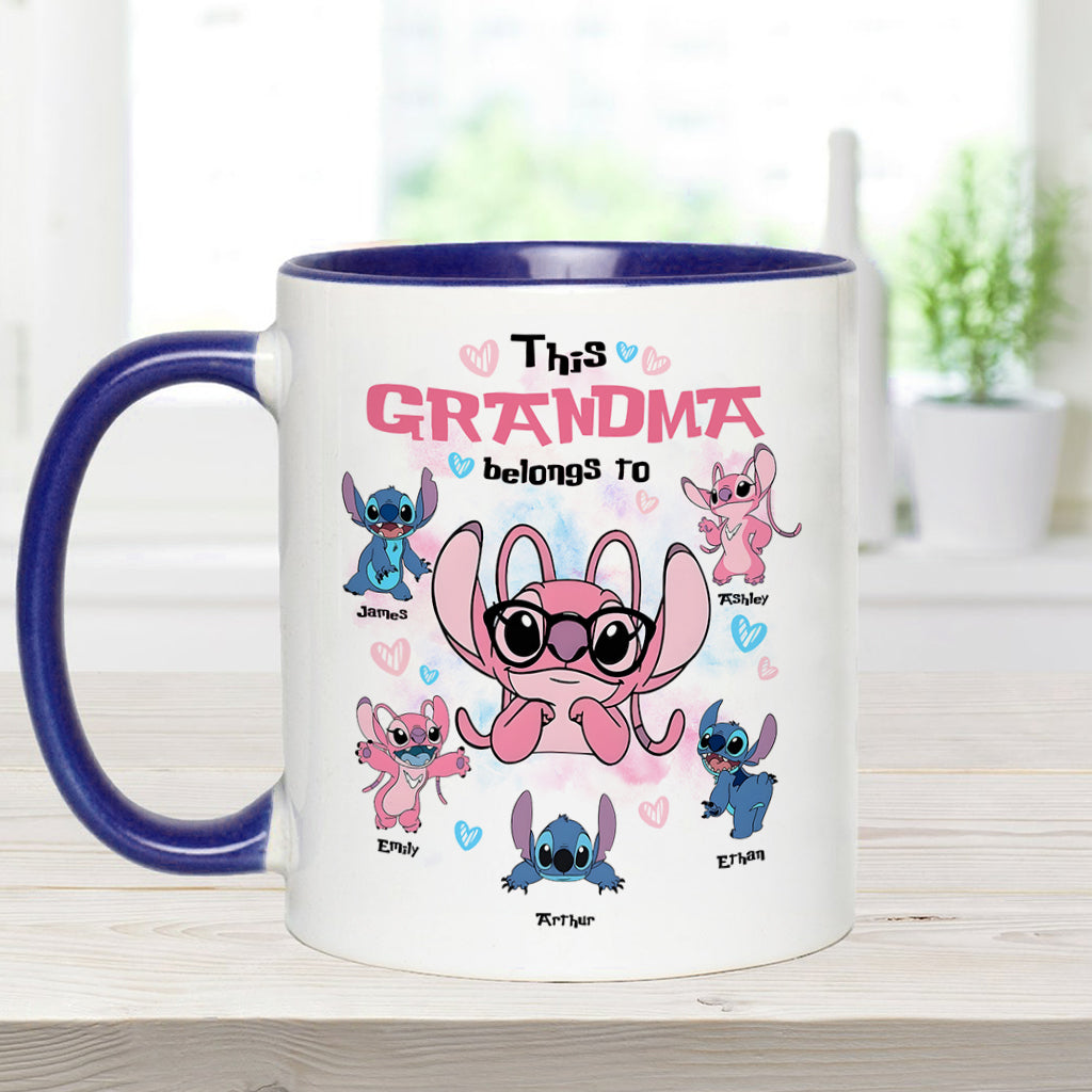Personalized Accent Mug This Grandma Belongs To Custom Name Gift Accent Mug GradoCreations